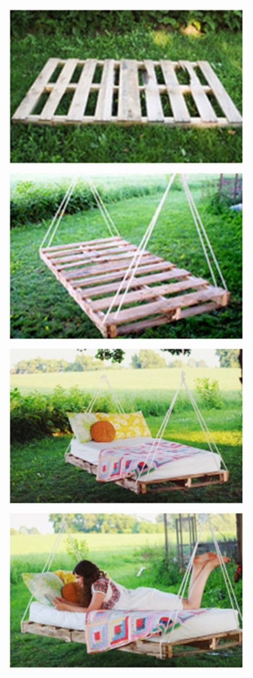 DIY Pallet Swing Bed