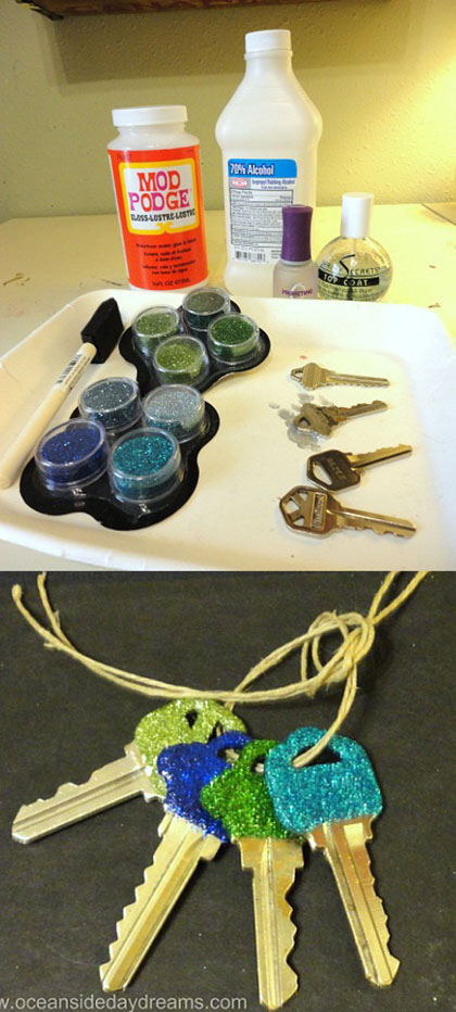 DIY Glitter Key Decoration DIY Glitter Key Decoration