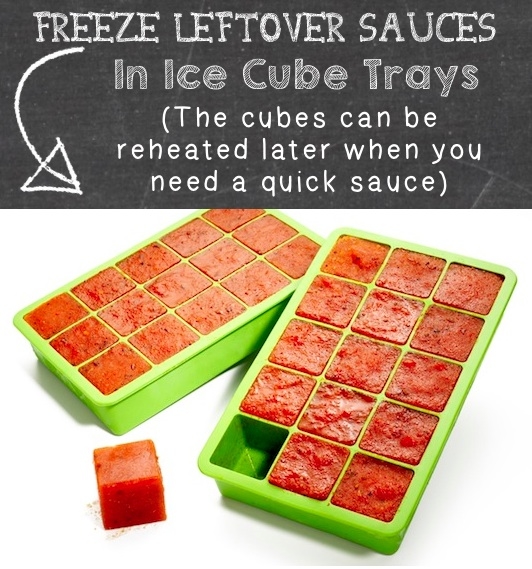 Freeze leftover Sauces