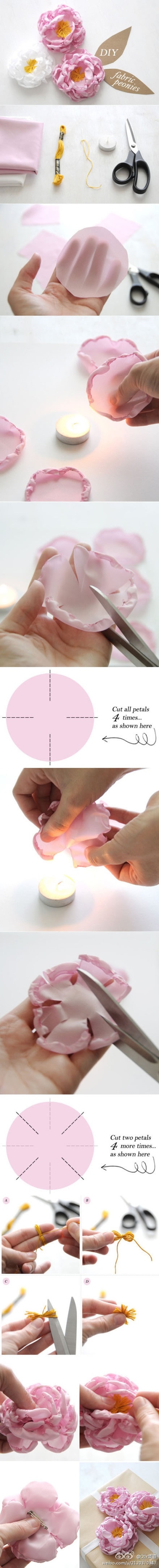 DIY Fabric Peonies