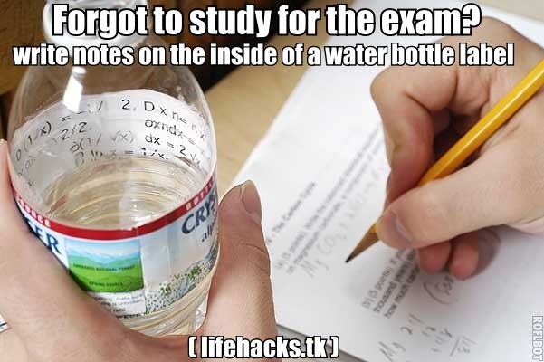 Forgot to study Life hack Forgot to study Life hack