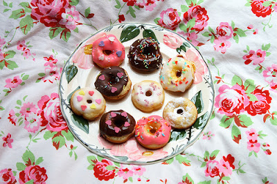 Yummy Plate of Frosted Donuts Yummy Plate of Frosted Donuts