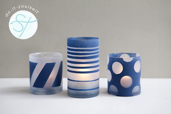 Frosted glass jars