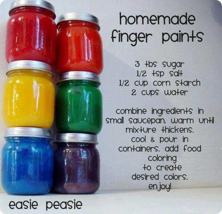Homemade finger paints Homemade finger paints