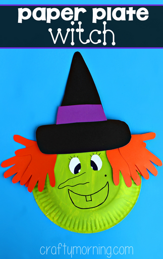 Paper plate witch