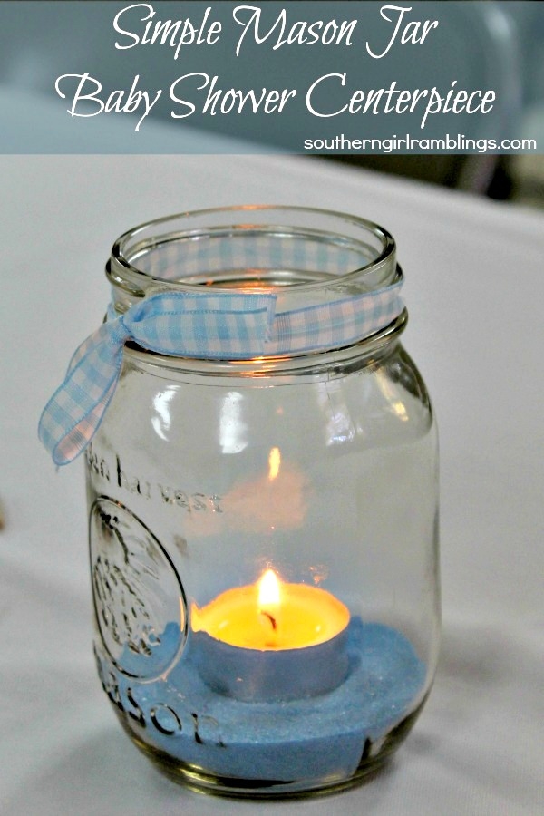 Baby shower mason jar