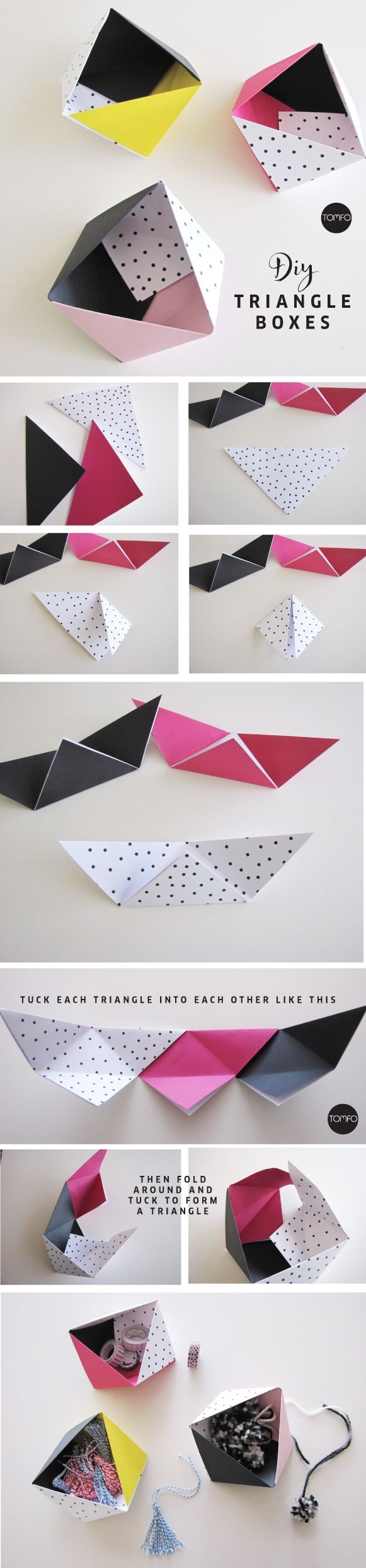 DIY Triangle Boxes DIY Triangle Boxes