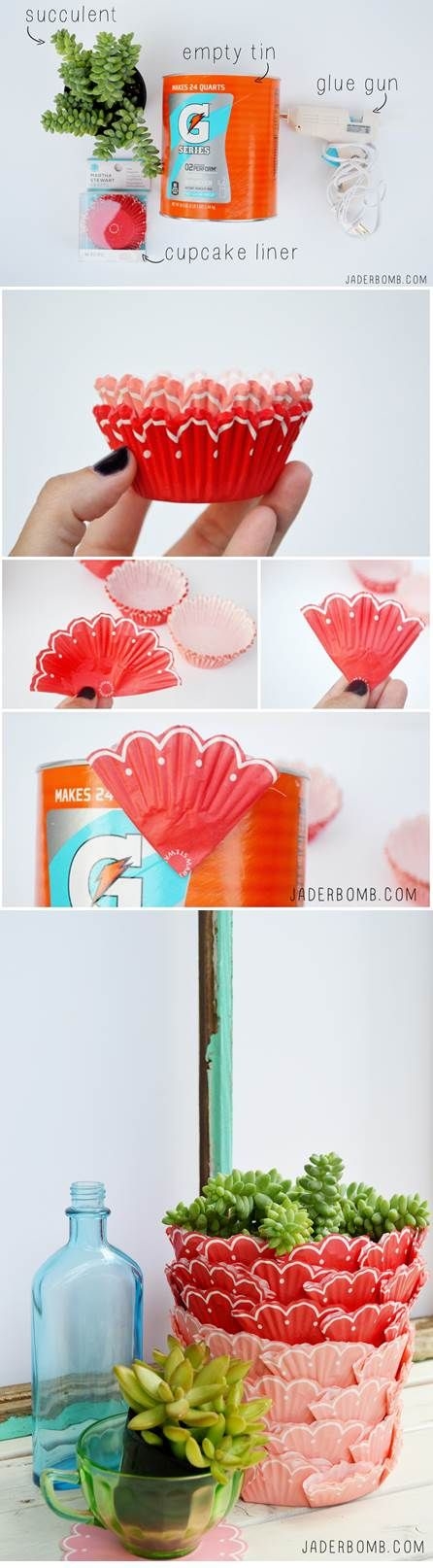 DIY Cupcake Liner Planter