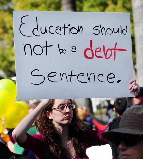 Education should not be a debt sentenece Education should not be a debt sentenece