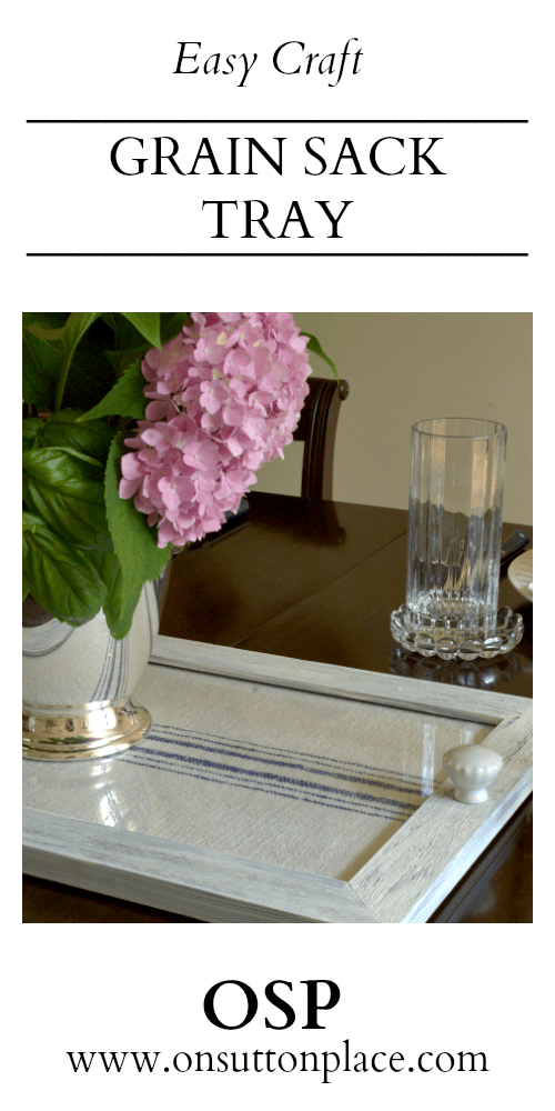 DIY Grain Sack Tray DIY Grain Sack Tray