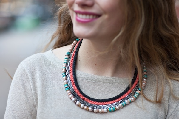 Mixed Media Collar Necklace