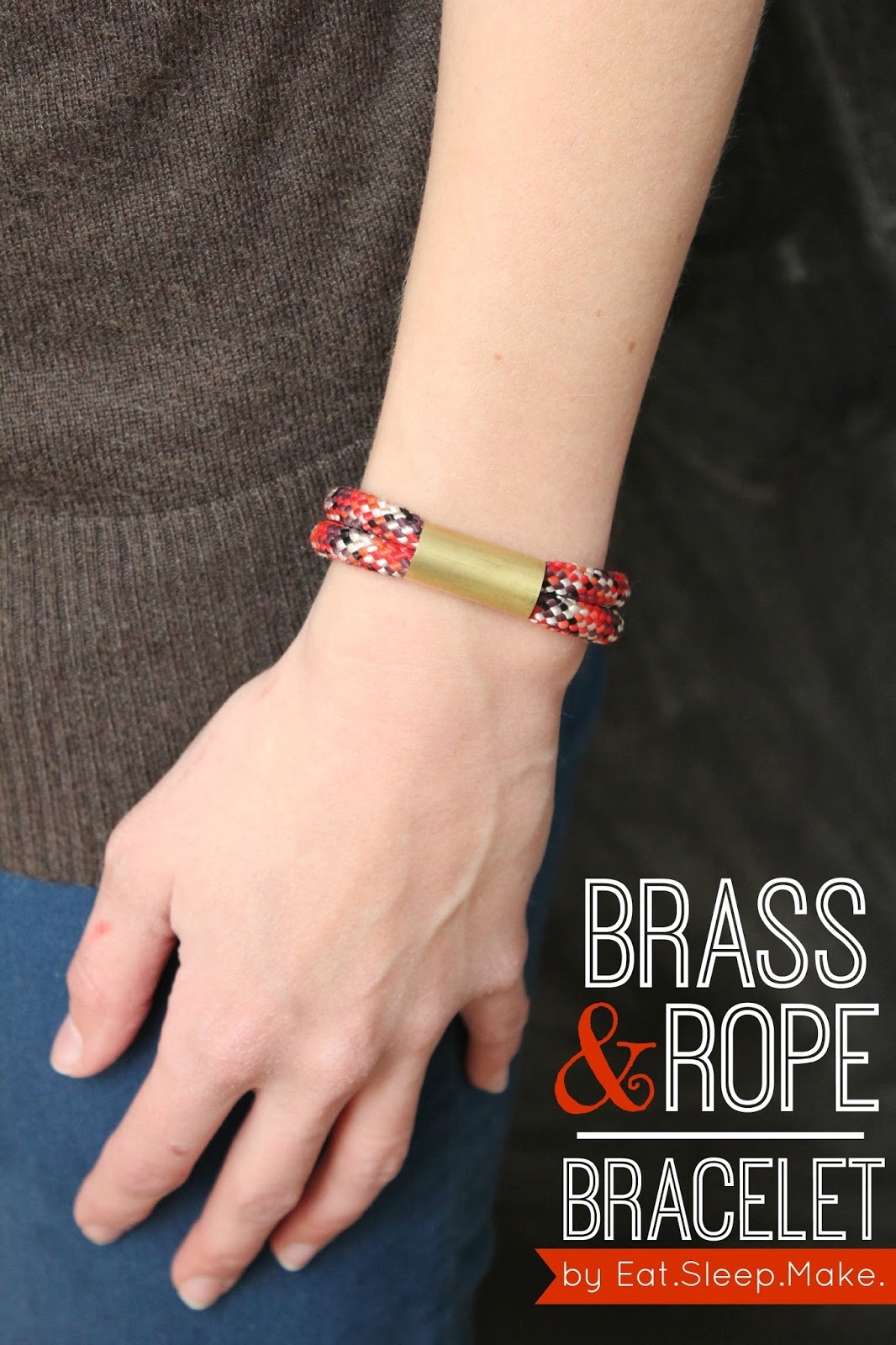 Brass and Rope Bracelet