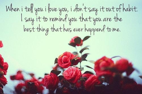 When I tell you I love you When I tell you I love you