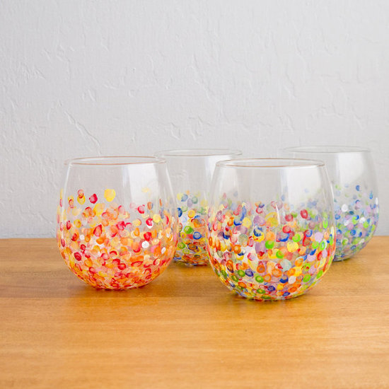 DIY Colorful Hand Dotted Tumblers