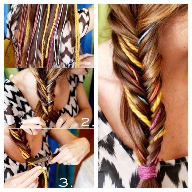 DIY Fishtail Yarn Braid DIY Fishtail Yarn Braid