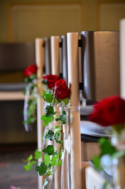 Wedding day roses