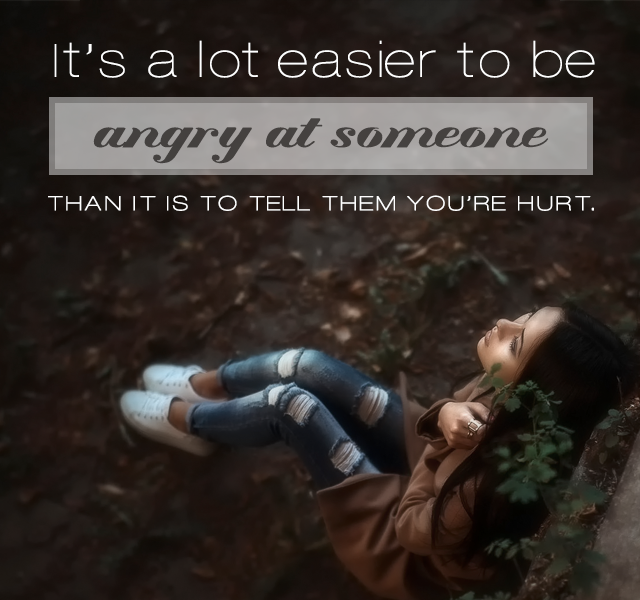 It's a lot easier to be angry
