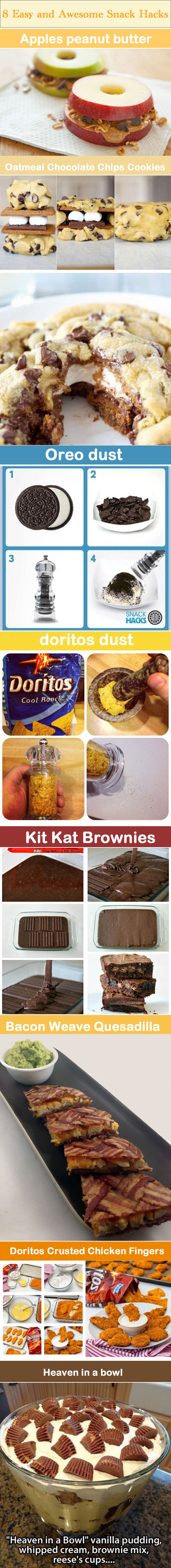 8 Easy and Awesome Snack hacks