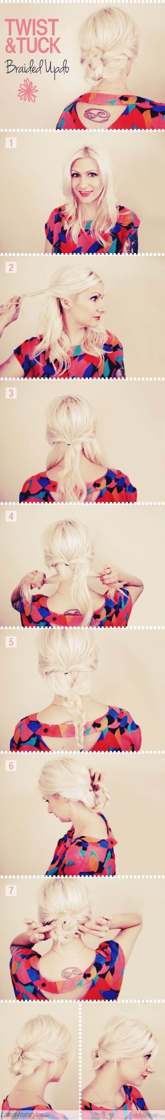 DIY Twist and Tuck Braided Updo