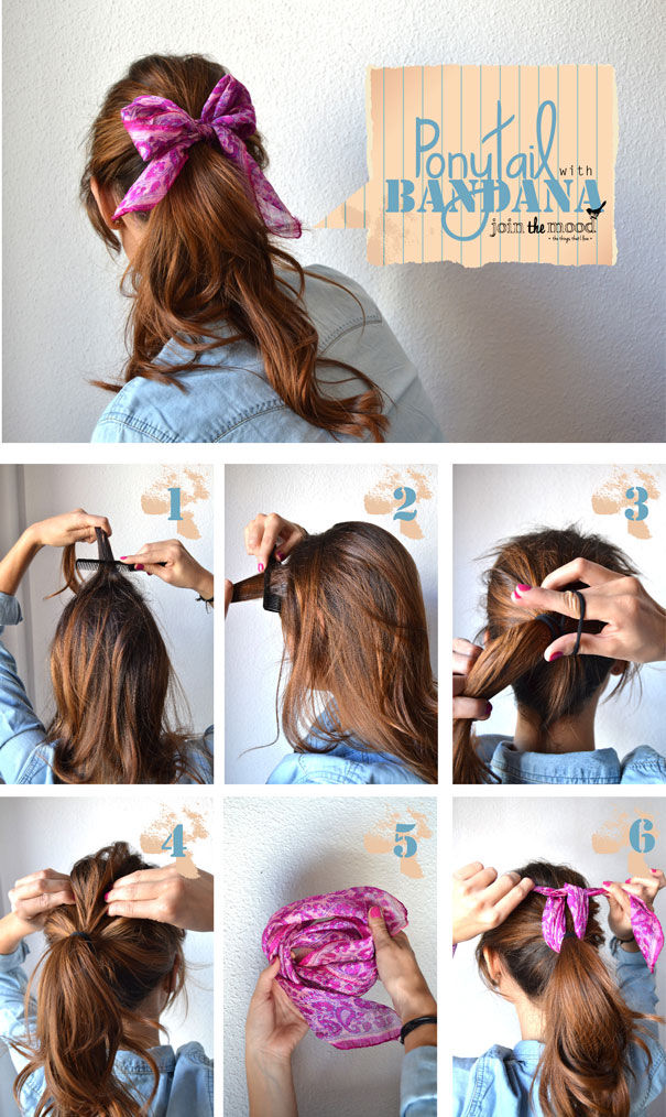 Diy Ponytail with Bandana