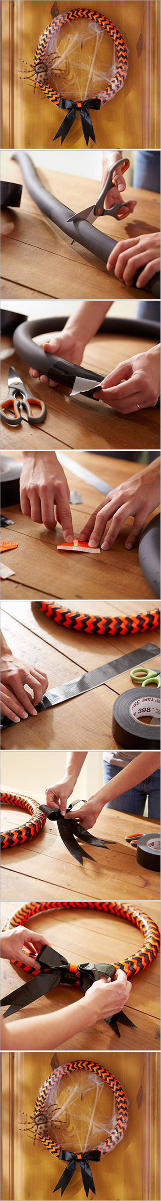 DIY Colorful Halloween Wreath