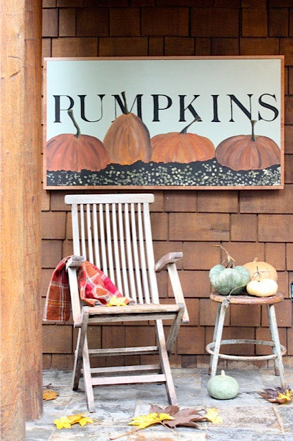 Pumpkin porch sign design