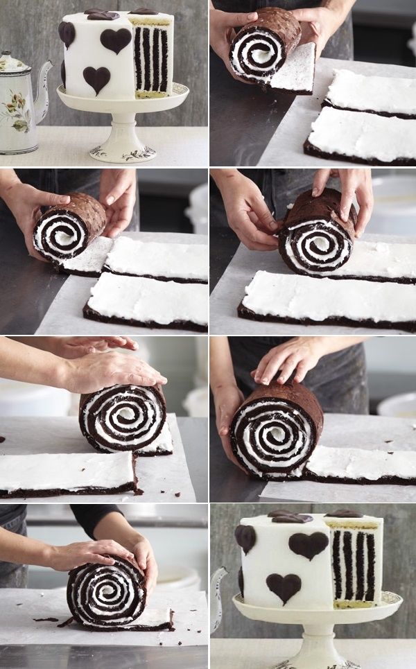 DIY Chocolate Stripe Cake