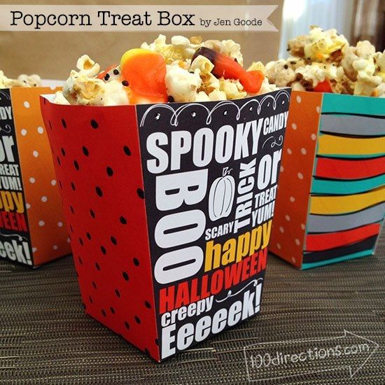 Halloween popcorn treat box Halloween popcorn treat box