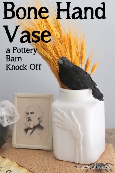 Bone hand vase