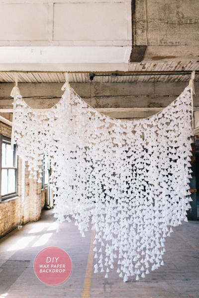 DIY Wax Paper Backdrop DIY Wax Paper Backdrop