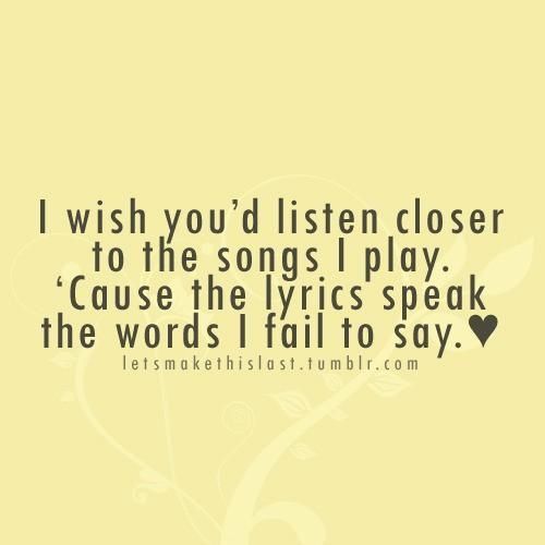 Listen to the songs I play