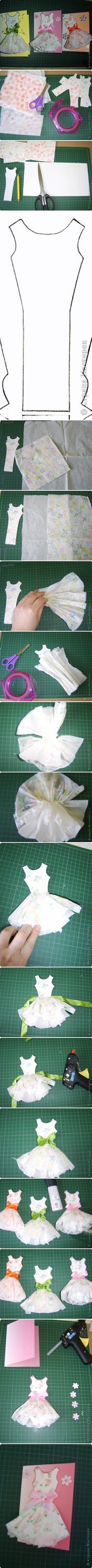 DIY Paper Dress Card Topper DIY Paper Dress Card Topper