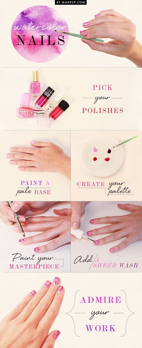 DIY Watercolor Nails