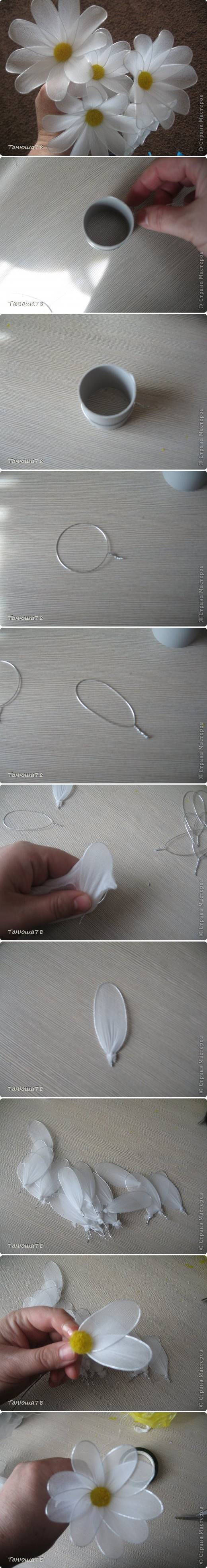 DIY Wire Fabric Daisy