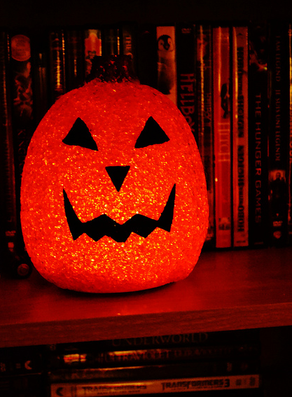 Glitter pumpkin decor