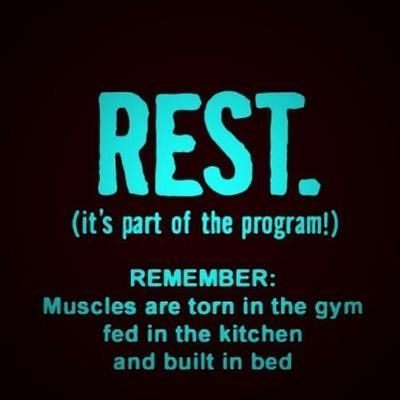 Rest after your workout Rest after your workout