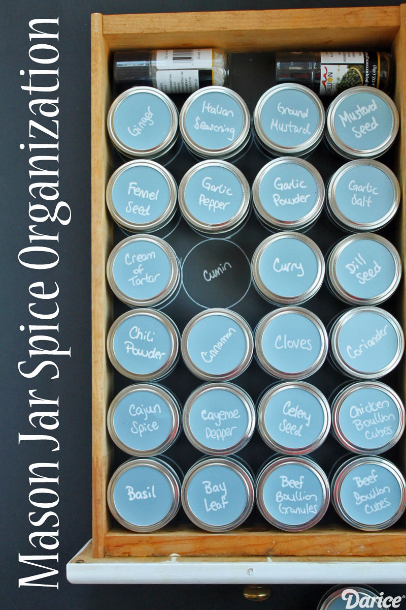 Mason jar spice organization Mason jar spice organization