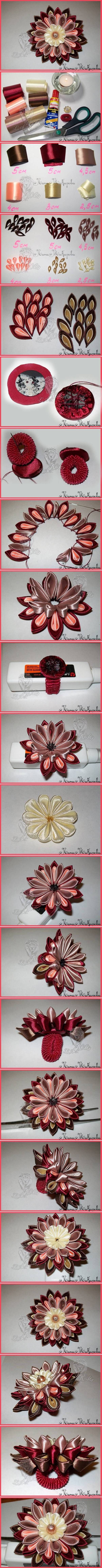 DIY Multi-Layer Ribbon Flower