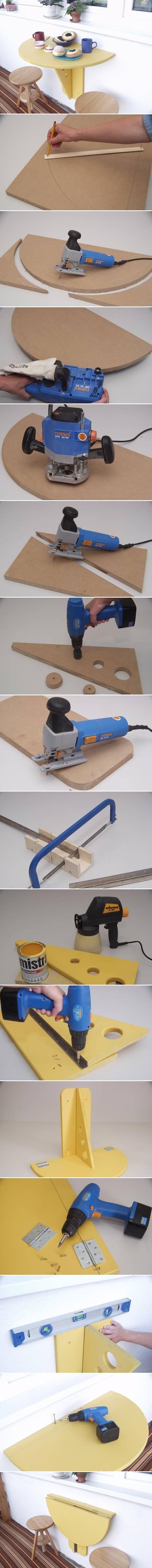 DIY Balcony Folding Table