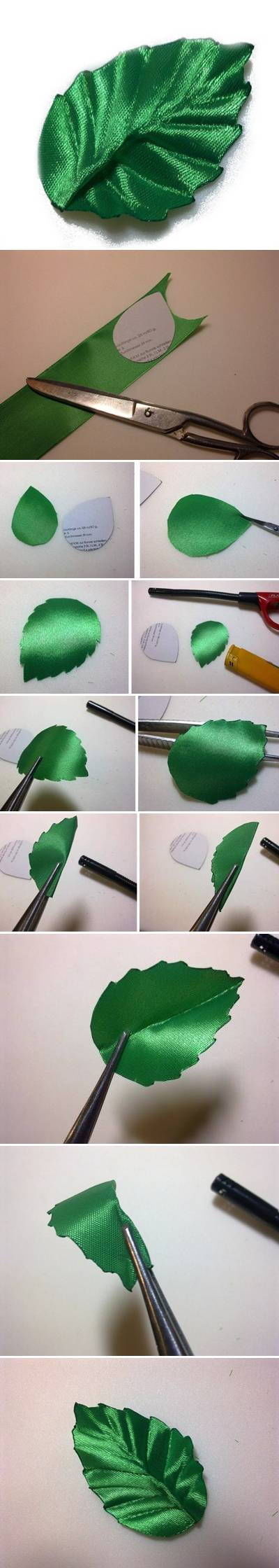 DIY Ribbon Leaf DIY Ribbon Leaf