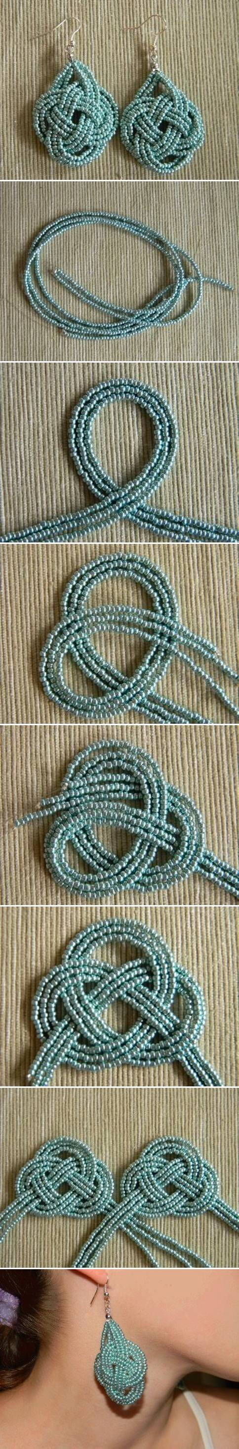 DIY Beads Knot Earrings DIY Beads Knot Earrings