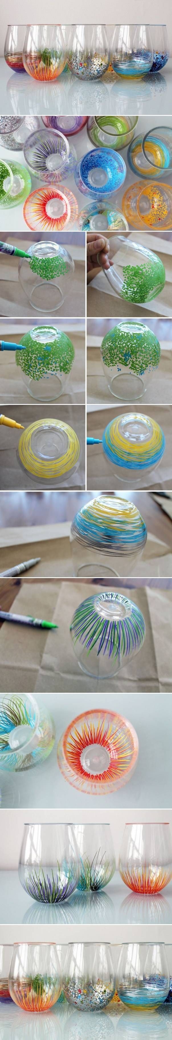 DIY Bright Color Vase Decor