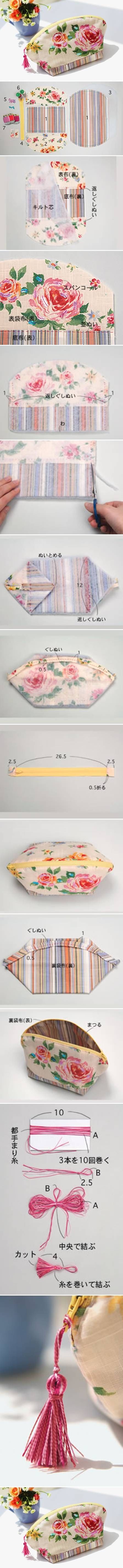 DIY Beautiful Makeup Pouch