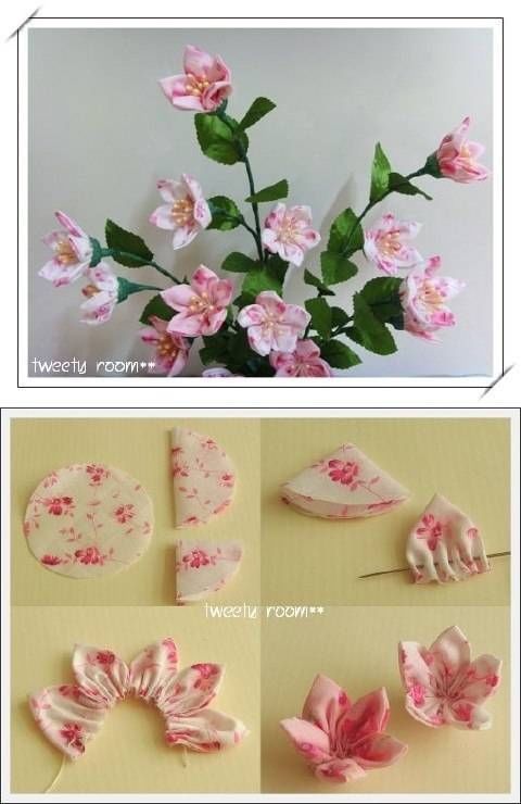 DIY Simple Easy Fabric Flower