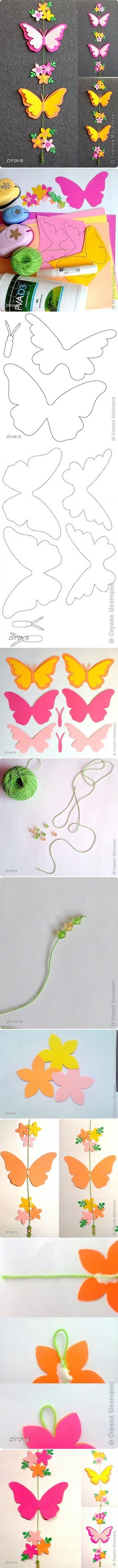 DIY Paper Butterfly Mobile