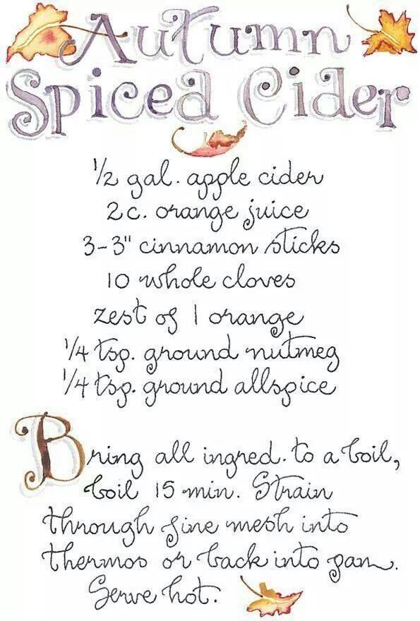 Autumn Spiced Cider Autumn Spiced Cider