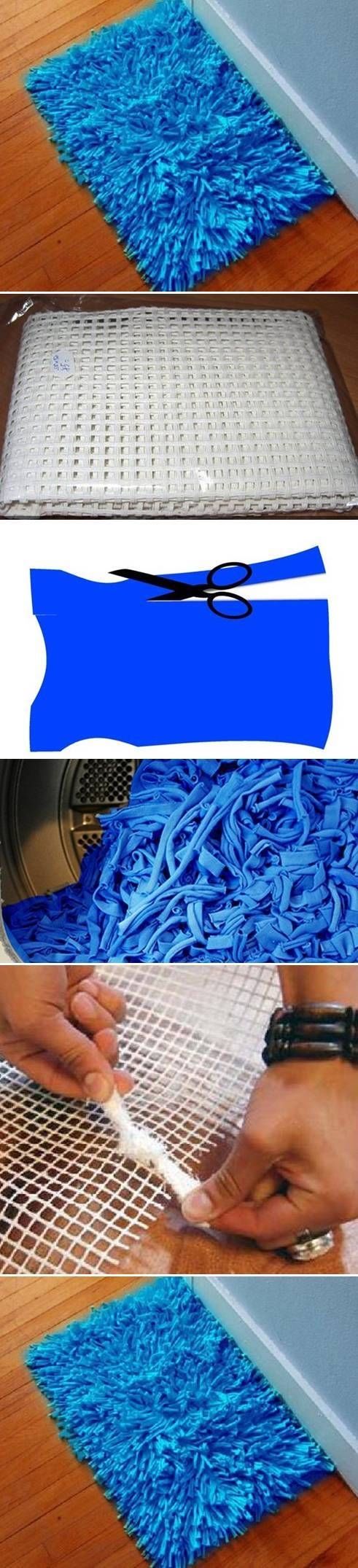Turn Your Old Shirts Into A Floor Mat Turn Your Old Shirts Into A Floor Mat