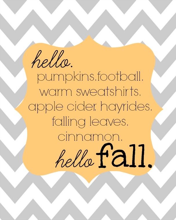 Hello Fall