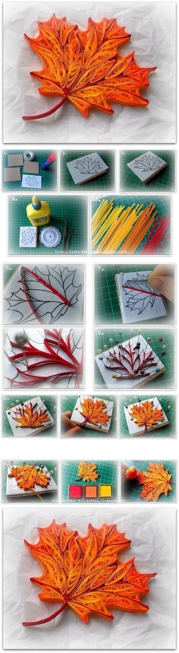 How To Quill An Autumn Maple Leaf How To Quill An Autumn Maple Leaf