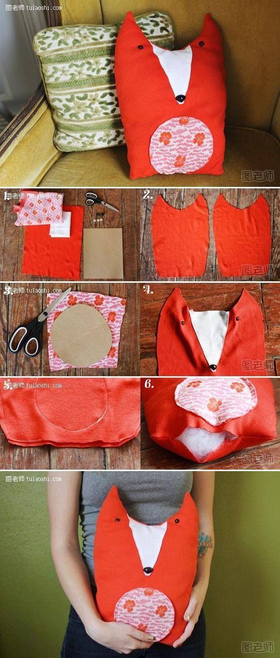Make Your Own Kids Fox Pillow Make Your Own Kids Fox Pillow